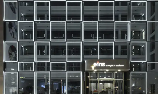 Verwaltungsgebäude von eins energie in sachsen in Chemnitz